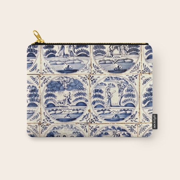 Dutch Delft Blue Tiles Carry All Pouch Gallery Image 1