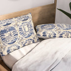 Dutch Delft Blue Tiles Pillow Sham Gallery Image 2