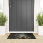 Celestial Dreamscape Woman Floating Among Stars Welcome Mat Gallery Image 3