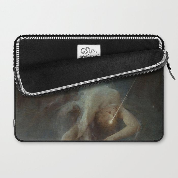 Celestial Dreamscape Woman Floating Among Stars Laptop Sleeve Gallery Image 2
