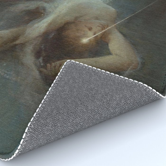 Celestial Dreamscape Woman Floating Among Stars Rug Gallery Image 4