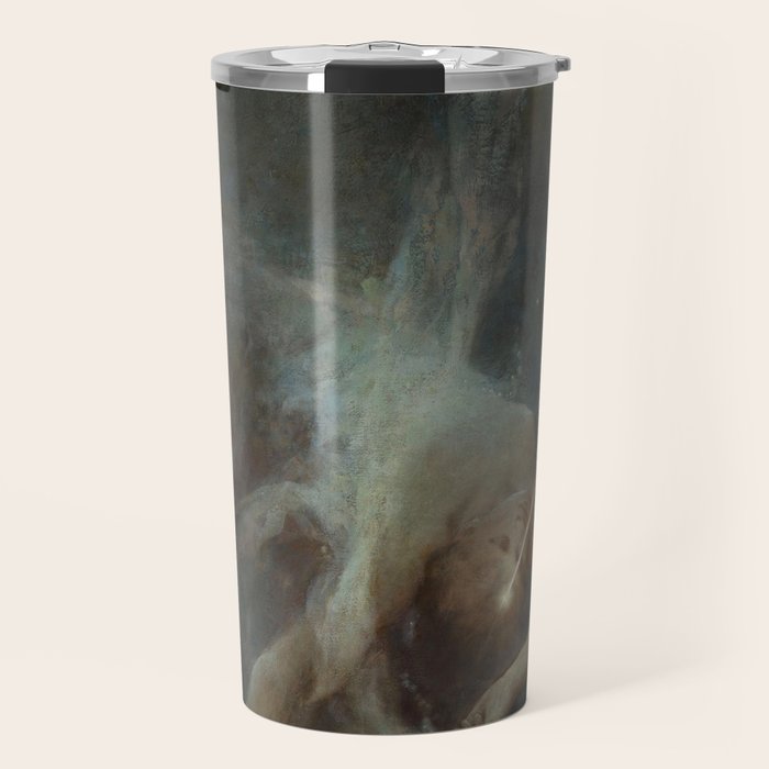 Celestial Dreamscape Woman Floating Among Stars Travel Mug Gallery Image 1