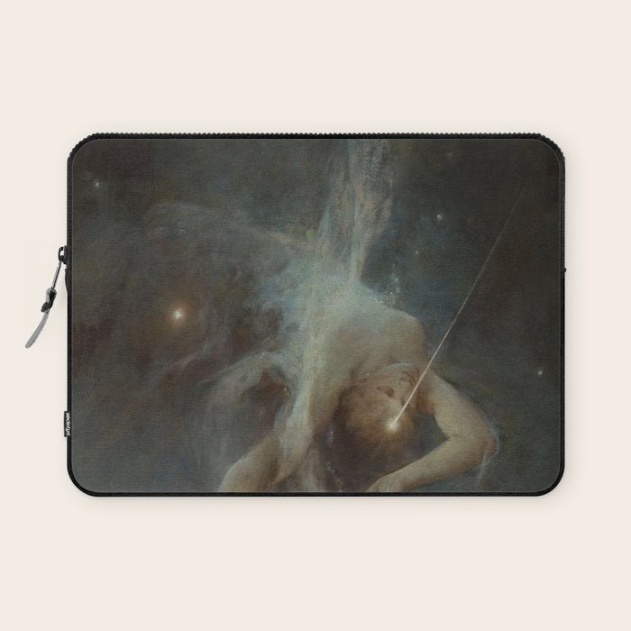 Celestial Dreamscape Woman Floating Among Stars Laptop Sleeve Gallery Image 1