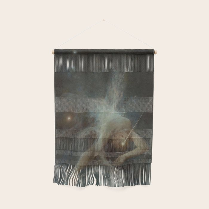 Celestial Dreamscape Woman Floating Among Stars Wall Hanging Gallery Image 1