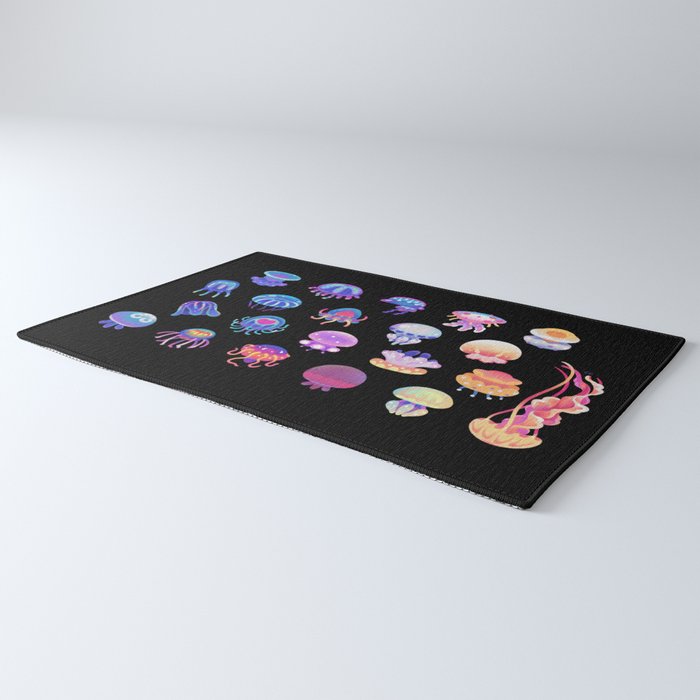 Jellyfish Day - dark Rug Gallery Image 3