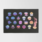 Jellyfish Day - dark Rug Gallery Image 2