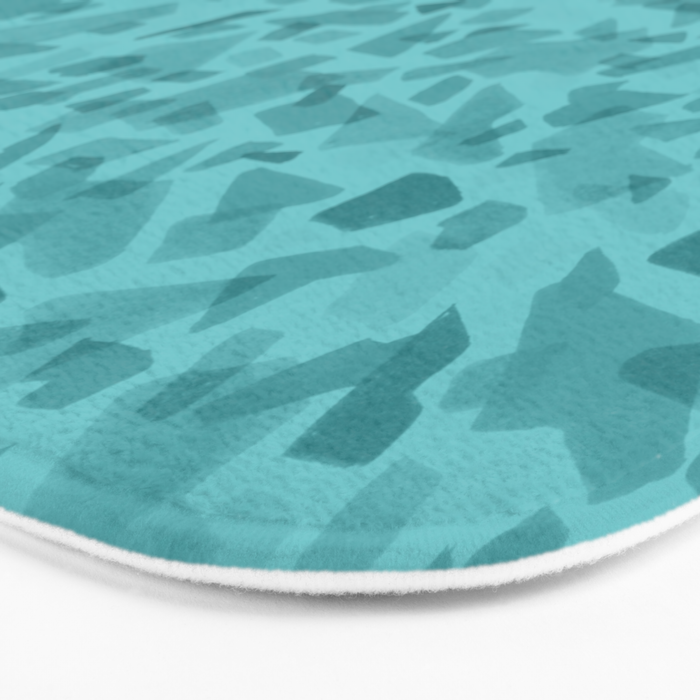 Turquoise Terrazzo Tile Bath Mat Gallery Image 3