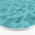 Turquoise Terrazzo Tile Bath Mat Gallery Image 3
