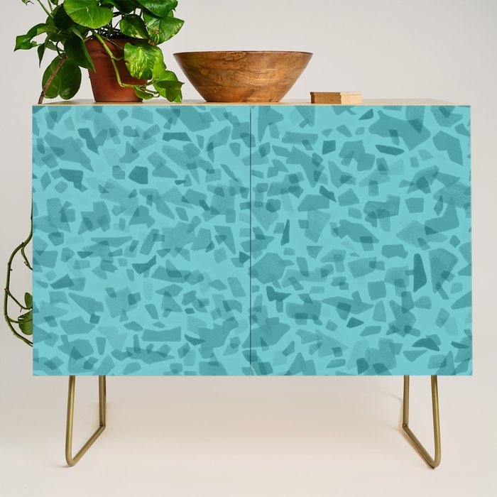 Turquoise Terrazzo Tile Credenza Gallery Image 1