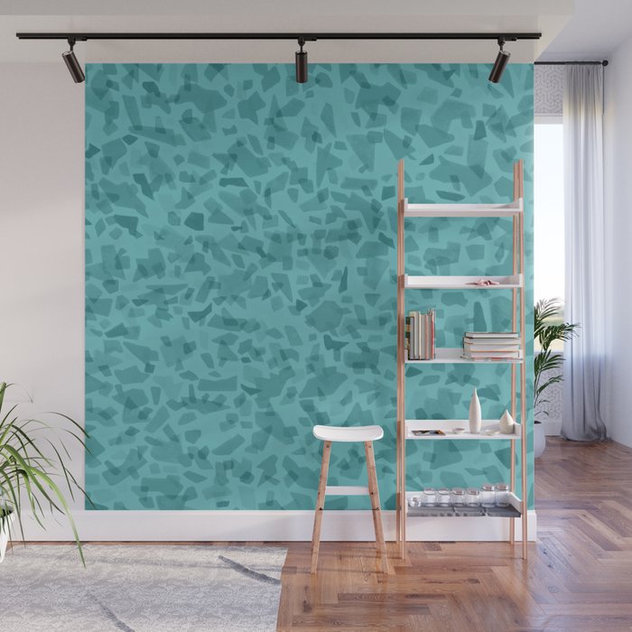 Turquoise Terrazzo Tile Wall Mural Gallery Image 1