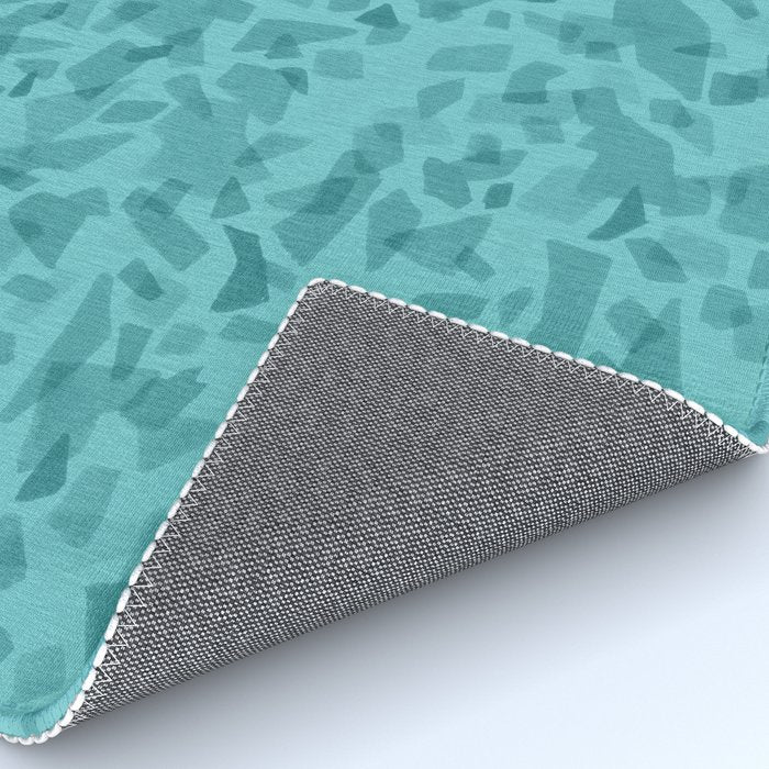 Turquoise Terrazzo Tile Rug Gallery Image 4