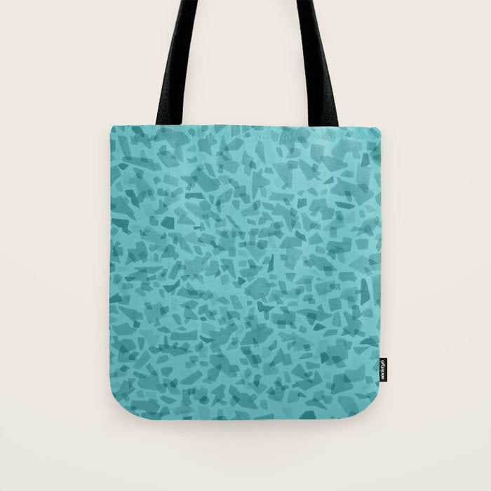 Turquoise Terrazzo Tile Tote Bag Gallery Image 1