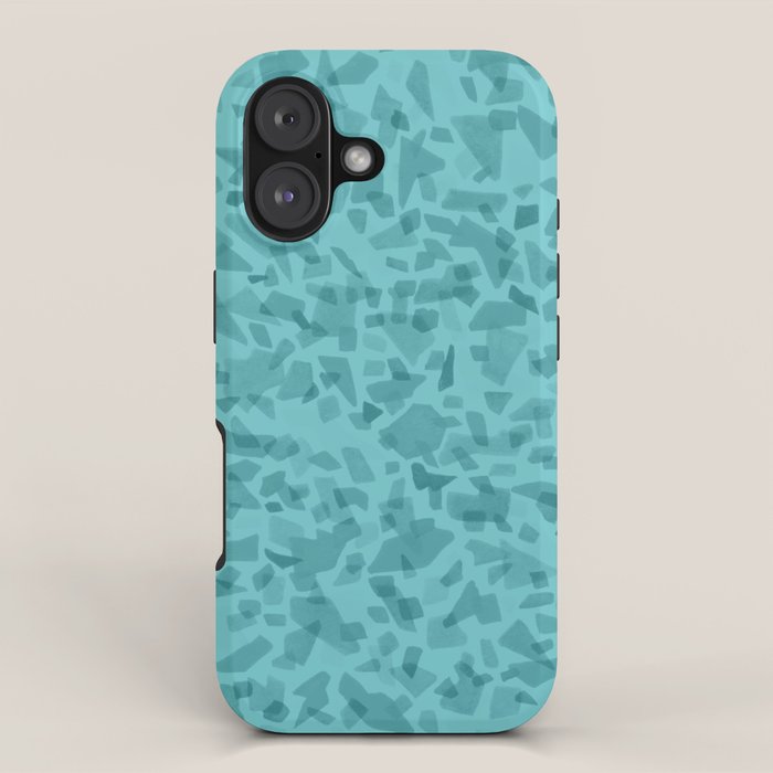 Turquoise Terrazzo Tile iPhone Case Gallery Image 1