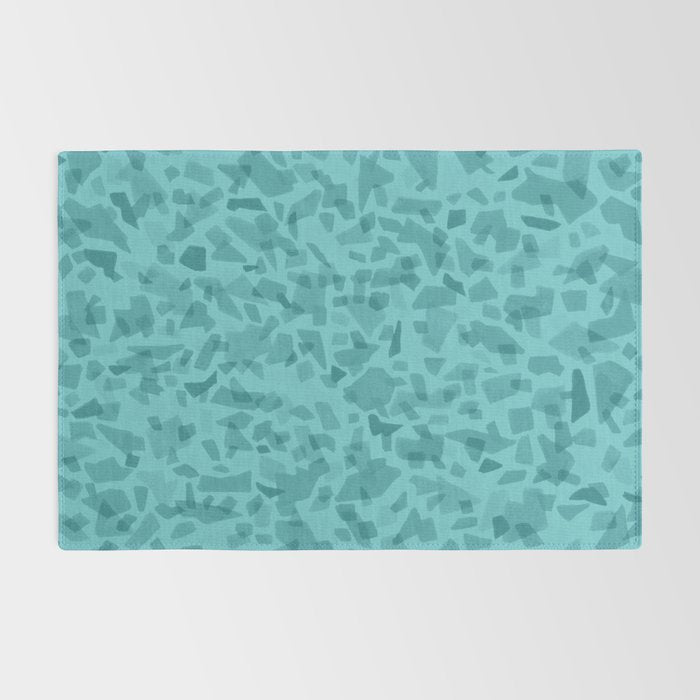Turquoise Terrazzo Tile Rug Gallery Image 2