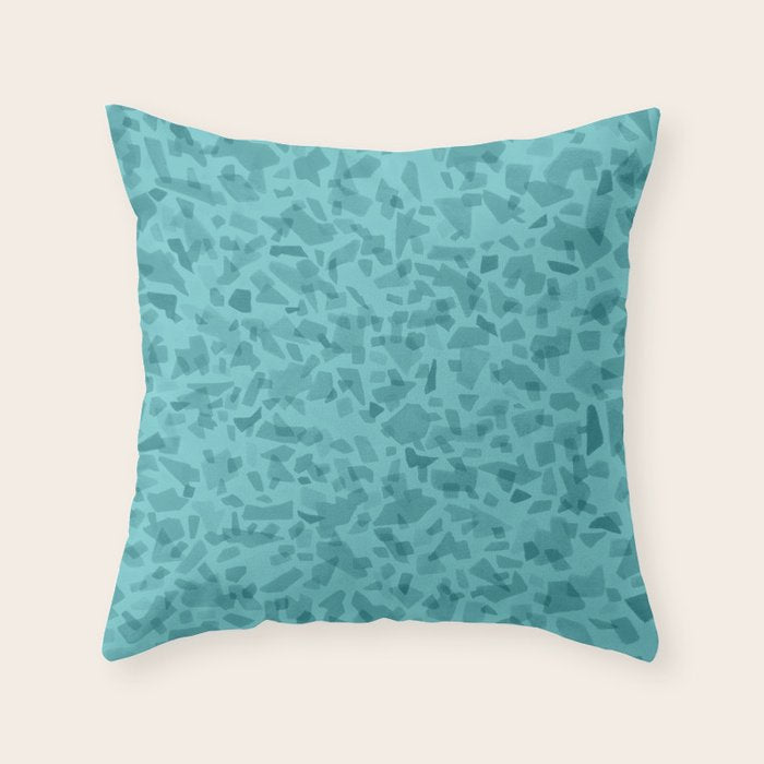 Turquoise Terrazzo Tile Throw Pillow Gallery Image 6