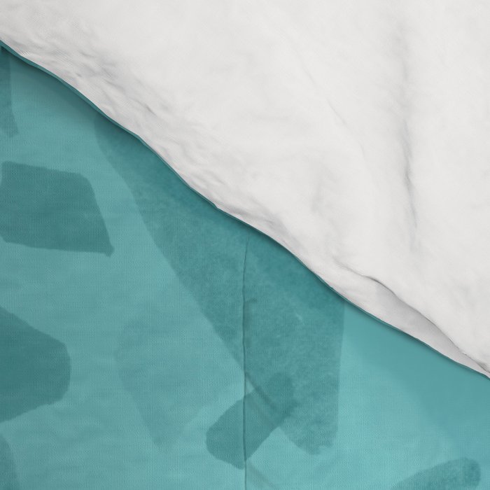 Turquoise Terrazzo Tile Comforter Gallery Image 4
