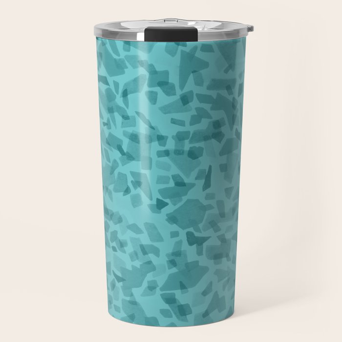 Turquoise Terrazzo Tile Travel Mug Gallery Image 1