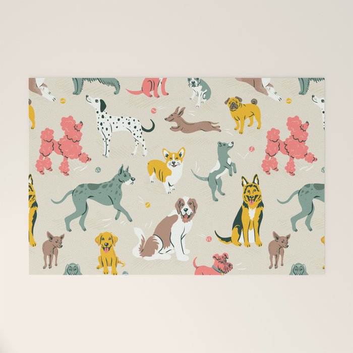 Silly Dog Friends Welcome Mat Gallery Image 1