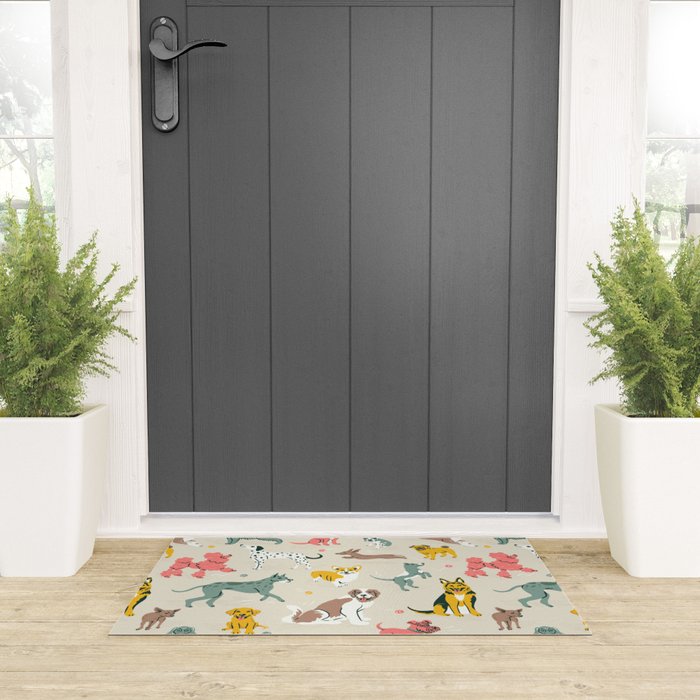 Silly Dog Friends Welcome Mat Gallery Image 3