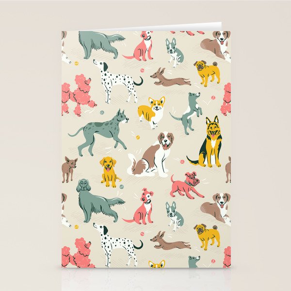 Silly Dog Friends Stationery Card Gallery Image 1