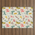 Silly Dog Friends Outdoor Rug Gallery Image 1