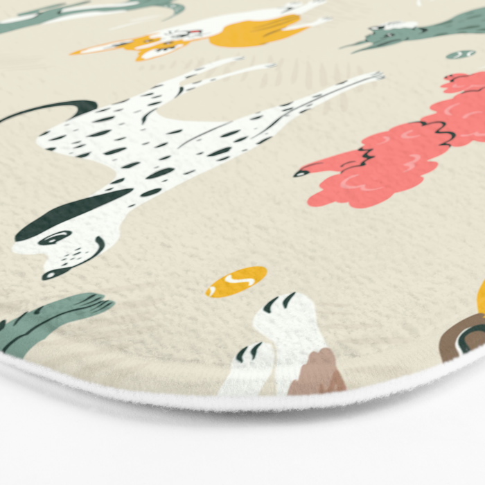 Silly Dog Friends Bath Mat Gallery Image 3