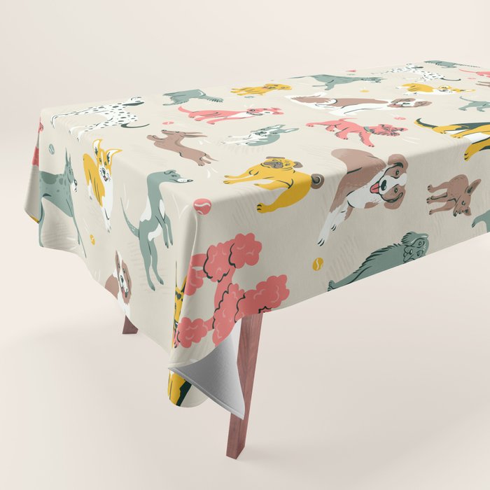 Silly Dog Friends Tablecloth Gallery Image 1
