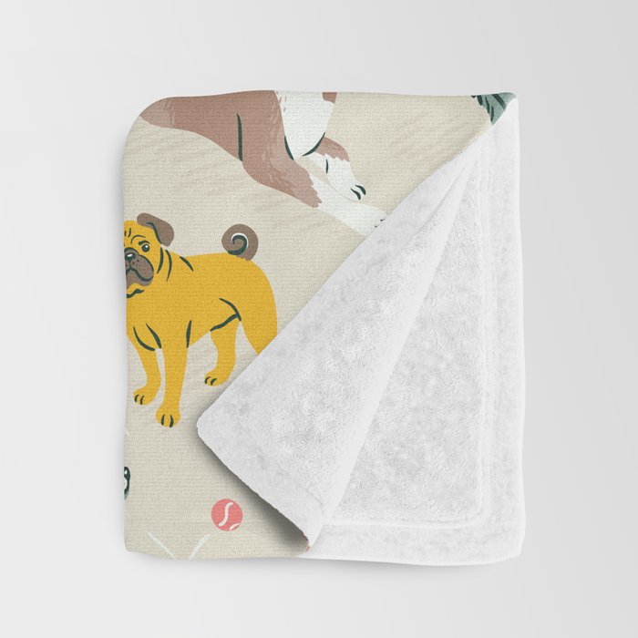 Silly Dog Friends Throw Blanket Gallery Image 3