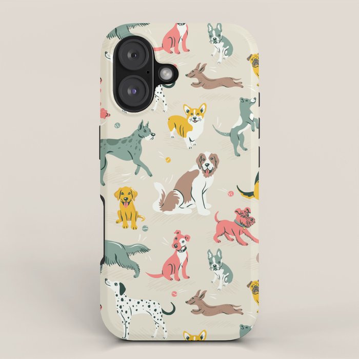Silly Dog Friends iPhone Case Gallery Image 1