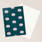 Evil Eye Dots - Teal & Pink Stationery Card Gallery Image 2