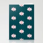 Evil Eye Dots - Teal & Pink Stationery Card Gallery Image 2