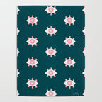 Evil Eye Dots - Teal & Pink Poster Gallery Image 4