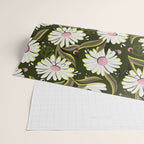 Drippy Daisy Dreamscape - Pink on Olive Wrapping Paper Gallery Image 2