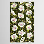 Drippy Daisy Dreamscape - Pink on Olive Tablecloth Gallery Image 2