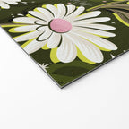 Drippy Daisy Dreamscape - Pink on Olive Welcome Mat Gallery Image 2