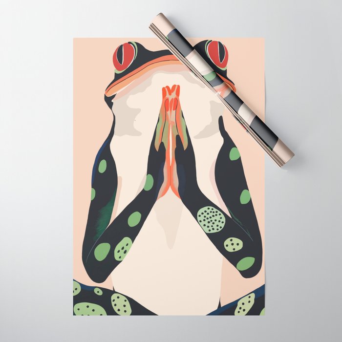 Yoga Frog Wrapping Paper Gallery Image 1