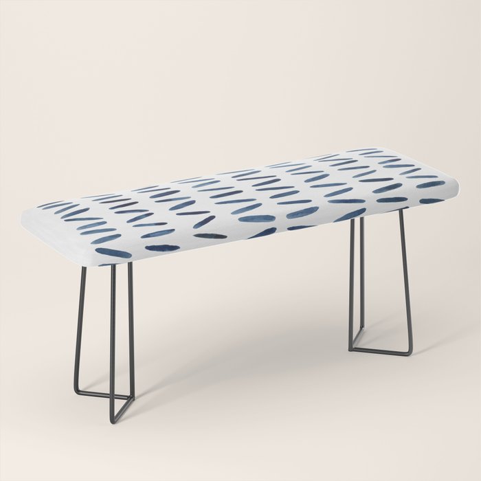 Strokes Pattern | Indigo Watercolor Painting Bench Gallery Image 1