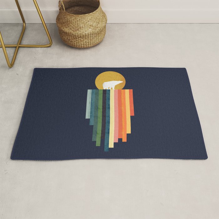 Polar bear on ice cream Rug Gallery Image 1