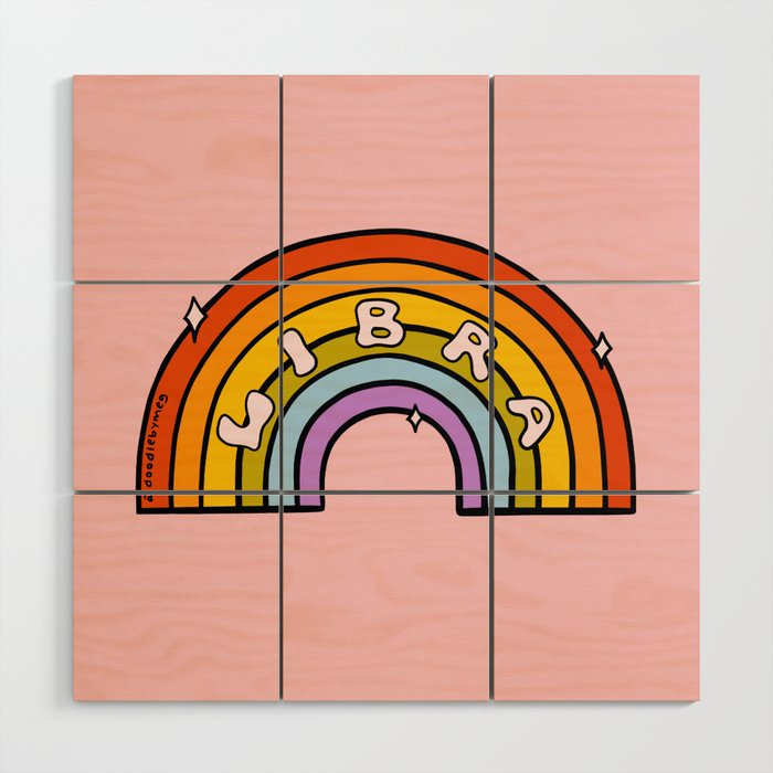 Libra Rainbow Wood Wall Art Gallery Image 1
