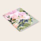 Festive, Floral Watercolor Rose Bouquet, Green and Pink Notebook Gallery Image 2