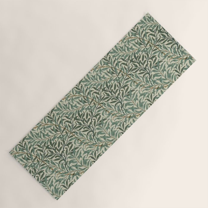 William Morris Willow Bough Cream Green Yoga Mat Gallery Image 1