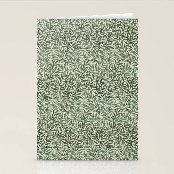 William Morris Willow Bough Cream Green Stationery Card Gallery Image 2