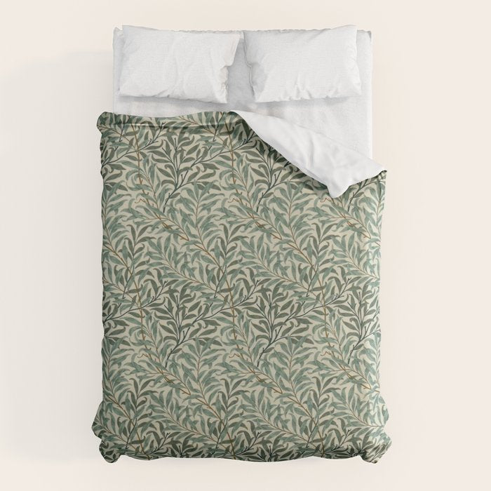 William Morris Willow Bough Cream Green Duvet Cover Gallery Image 6