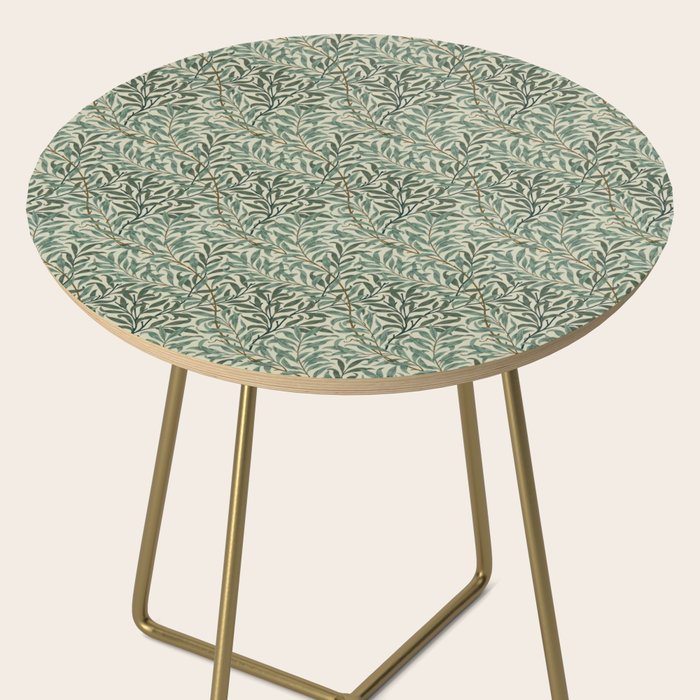 William Morris Willow Bough Cream Green Side Table Gallery Image 2