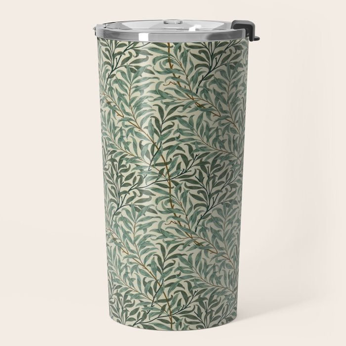 William Morris Willow Bough Cream Green Travel Mug Gallery Image 2