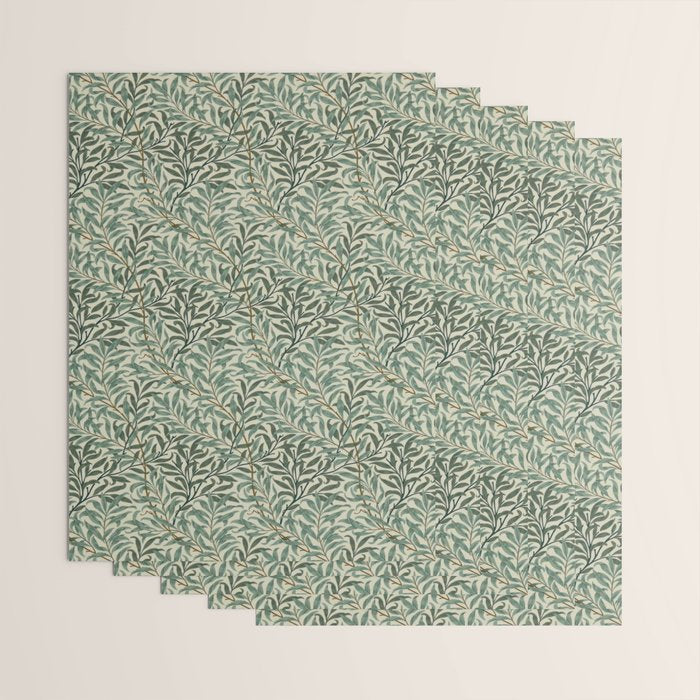 William Morris Willow Bough Cream Green Wrapping Paper Gallery Image 3