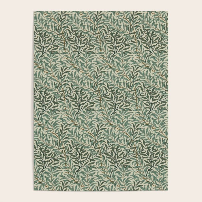 William Morris Willow Bough Cream Green Poster Gallery Image 1