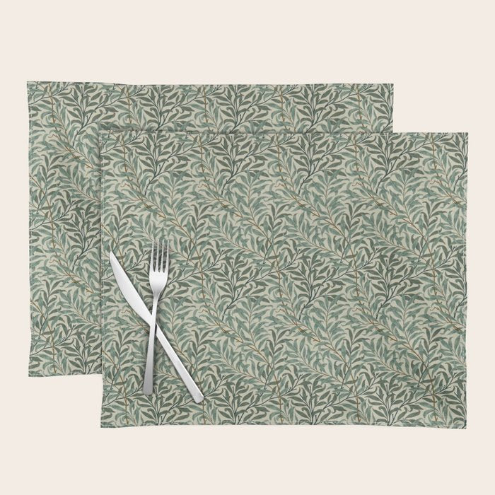 William Morris Willow Bough Cream Green Placemat Gallery Image 1