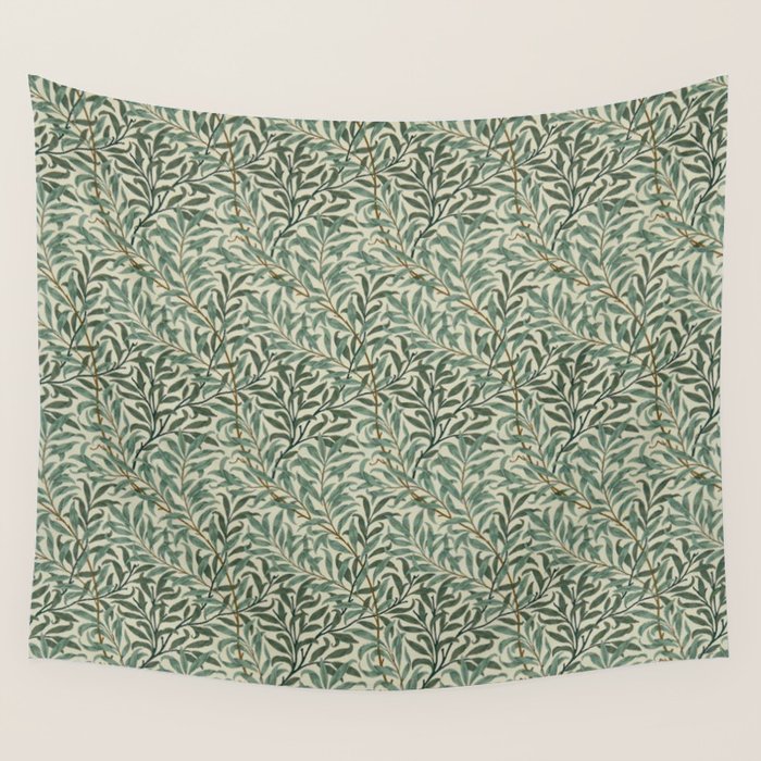 William Morris Willow Bough Cream Green Wall Tapestry Gallery Image 4