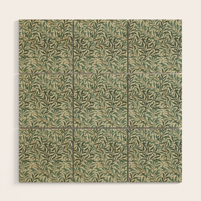 William Morris Willow Bough Cream Green Wood Wall Art Gallery Image 1
